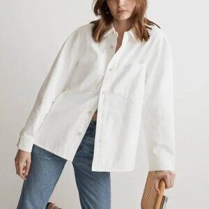 Madewell Denim Chore Jacket tile white NWT Sz S